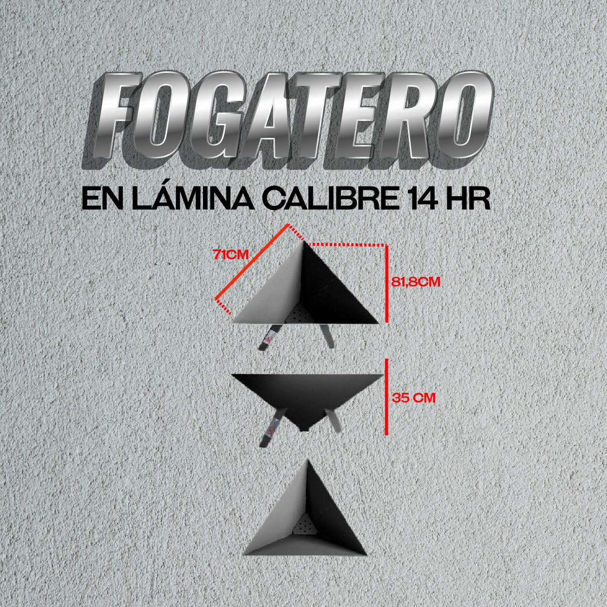 fogatero en lámina hr